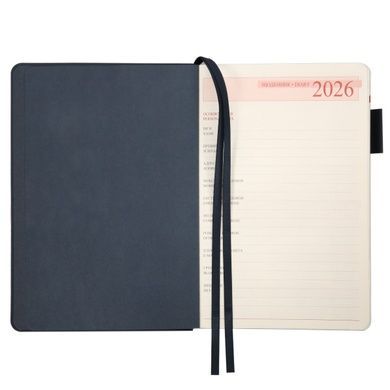 Щоденник-діловий записник А5 Leo Planner датований 2026 "Binario", м'який, темно-синій, 368 сторінок (252639) 252639 фото