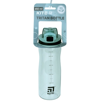 Пляшечка для води Kite K23-395-4, 650 мл, темно-зелена K23-395-4 фото