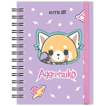 Блокнот на спіралі Kite Aggretsuko AR25-229, А6, 80 аркушів, клітинка AR25-229 фото