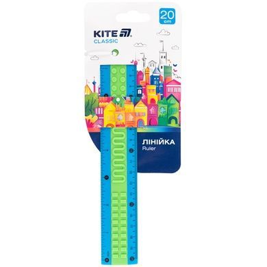 Лінійка пластикова Kite Classic K-1268-4, 20 см K-1268-4 фото