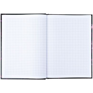 Книга записная жесткая обкл. А5, 96 л., клетка, Purple fleur 8459-2-A фото