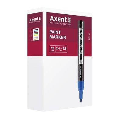 Маркер Axent Paint 2570-21-A, 2.4-2.8 мм, круглий білий 2570-21-A фото