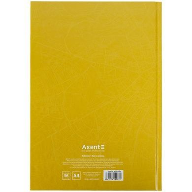 Книга записна Axent Courage 8422-552-A, А4, 96 аркушів, клітинка, жовта 8422-552-A фото
