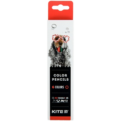 Олівці кольорові Kite Dogs K22-050-1, 6 кольорів K22-050-1 фото