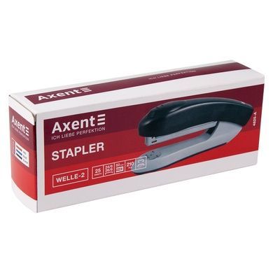Степлер канцелярский №24/6 Axent Welle-2 4825-02-A, пластиковый, 25 листов, синий 4825-02-A фото