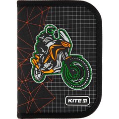 Пенал без наполнения Kite Education Motocross K21-622-2, 1 отделение, 2 отворота