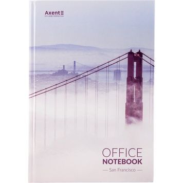 Книга записна Axent City San Francisco 8423-23-A, A4, 210x295 мм, 192 аркуша, клітинка, тверда обкладинка 8423-22-A фото
