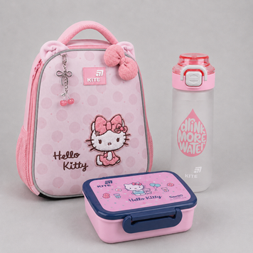 Рюкзак шкільний каркасний Kite Education Hello Kitty HK26-555S-2 3в1 HK26-555S-2set фото