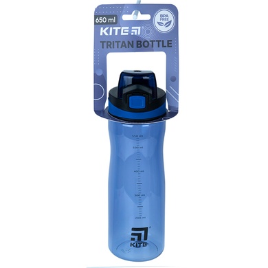 Бутылочка для воды Kite K23-395-3, 650 мл, темно-синяя K23-395-3 фото