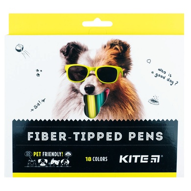 Фломастери Kite Dogs K22-448, 18 кольорів K22-448 фото