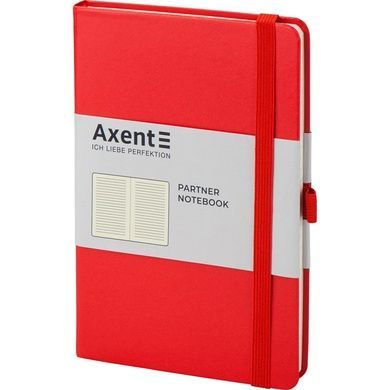 Книга записна Axent Partner 8308-05-A, A5-, 125x195 мм, 96 аркушів, лінія, тверда обкладинка, червона 8308-05-A фото