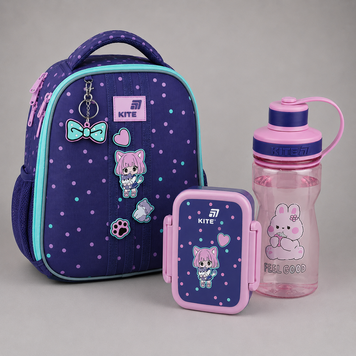 Рюкзак шкільний каркасний Kite Education Be Friends K26-555S-3 3в1 K26-555S-3set фото