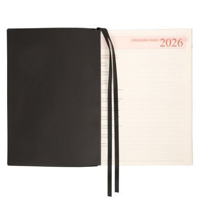 Щоденник-діловий записник А5 Leo Planner датований 2026 "Velvet", м'який, чорний, 368 сторінок (252638) 252638 фото