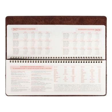 Планинг настольный Leo Planner Status 34х13 см датированный 2027 коричневый 128 страниц 252763 фото