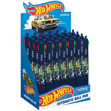 Ручка шариковая автоматическая Kite Hot Wheels HW23-067, 4 цвета HW23-067 фото