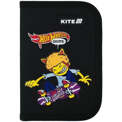 Пенал без наповнення Kite Hot Wheels Skate HW25-622-2, 1 відділення, 2 відворот HW25-622-2 фото