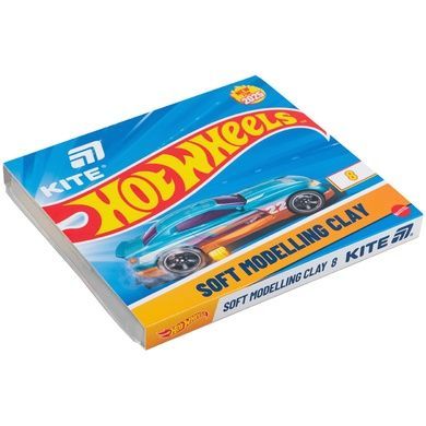 Пластилін восковий Kite Hot Wheels HW25-082, 8 кольорів, 160 г HW25-082 фото