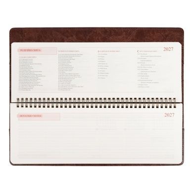 Планинг настольный Leo Planner Status 34х13 см датированный 2027 коричневый 128 страниц 252763 фото