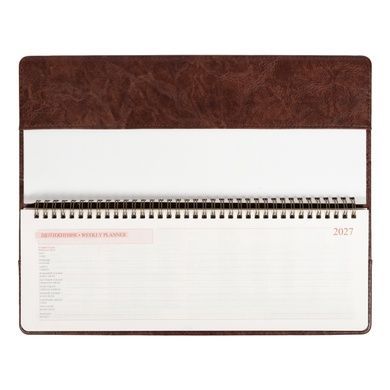 Планинг настольный Leo Planner Status 34х13 см датированный 2027 коричневый 128 страниц 252763 фото