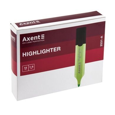 Маркер Axent Highlighter 2531-12-A, 1-5 мм, клиноподібний помаранчевий 2531-12-A фото