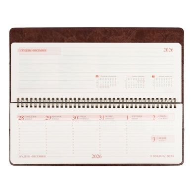 Планинг настольный Leo Planner Status 34х13 см датированный 2027 коричневый 128 страниц 252763 фото