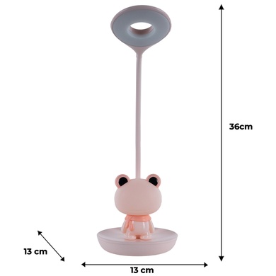 Настільна лампа LED з акумулятором Froggy Kite K24-492-3-2, рожевий K24-492-3-2 фото