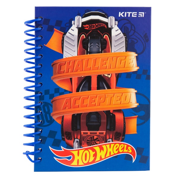 Блокнот на спирали Kite Hot Wheels HW19-222, А6, 80 листів, неліновані HW19-222 фото