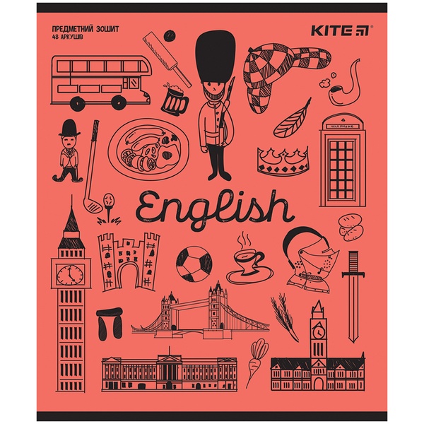 Предметная тетрадь Kite Sketch K24-240-18, 48 листов, в линию, английский язык K24-240-18 фото
