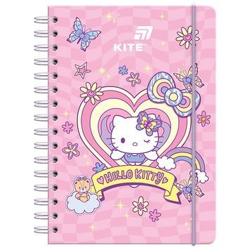 Блокнот на спіралі Kite Hello Kitty HK26-190-1, A5, 80 аркушів, клітинка HK26-190-1 фото