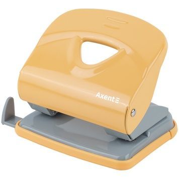 Дырокол для бумаги Axent Exakt-2 3930-26-A, металлический, 30 листов, Earth colors, желтый 3930-26-a фото