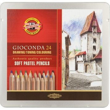 Олівці пастельні GIOCONDA 8827, набір24кол.,мет.уп 8828024001PL фото