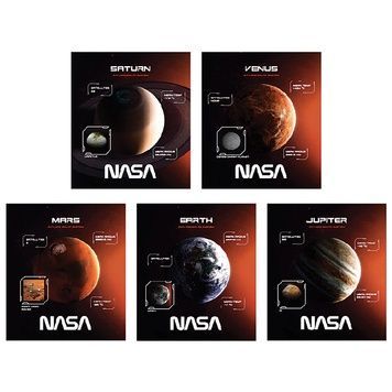 Зошит шкільний Kite NASA NS24-238, 24 аркуша, клітинка NS24-238 фото