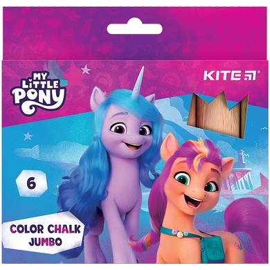 Крейда кольорова Kite Jumbo My Little Pony LP24-073, 6 кольорів LP24-073 фото