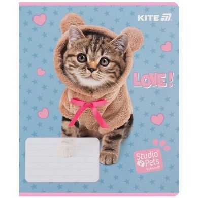 Зошит шкільний Kite Studio Pets SP25-234, 12 аркушів, лінія SP25-234 фото