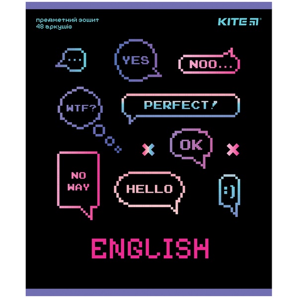 Предметная тетрадь Kite Neo K24-240-10, 48 листов, в линию, английский язык K24-240-10 фото