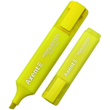 Маркер Axent Highlighter 2537-08-A, 1-5 мм, клиноподібний, жовтий 2537-08-A фото