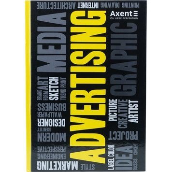 Книга записна Axent Colors 8421-06-A, А4, 80 аркушів, клітинка, жовта 8421-06-A фото