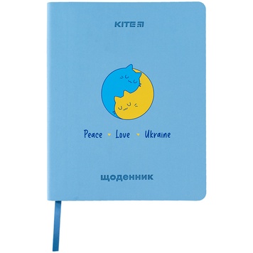 Щоденник шкільний Kite Peace Love K24-283-1, м'яка обкладинка, PU K24-283-1 фото