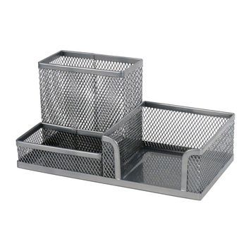 Подставка-органайзер Axent 2116-03-A, 203x105x100 мм, 3 отделения, серебристая 2116-03-A фото