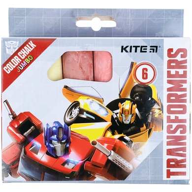 Крейда кольорова Kite Jumbo Transformers TF24-073, 6 кольорів TF24-073 фото