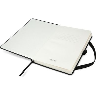 Книга записна Axent Partner 8307-01-A, A5-, 125x195 мм, 96 аркушів, нелінований, тверда обкладинка, чорна 8307-01-A фото
