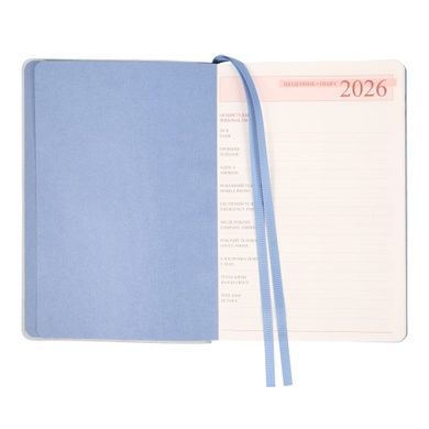Дневник-деловая записная книжка А5 Leo Planner датированный 2026 "Vitto", мягкая, голубой, 368 страниц (252644) 252644 фото