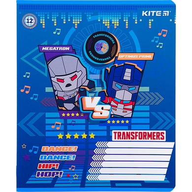 Тетрадь школьная Kite Transformers TF22-232, 12 листов, клетка TF22-232 фото