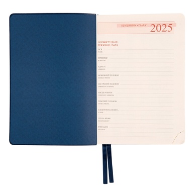 Ежедневник А5 Leo Planner датированный 2025 Boss синий 368 стр 252513 фото