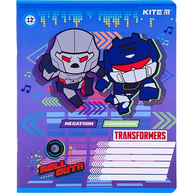 Зошит шкільний Kite Transformers TF22-232, 12 аркушів, клітинка TF22-232 фото