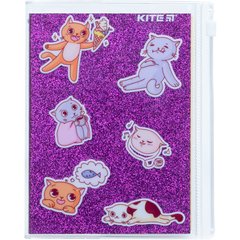 Блокнот Kite Purple cats K22-462-2, 80 листов, клетка, силиконовая обложка