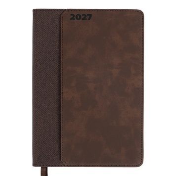 Щоденник діловий Leo Planner Nebraska А5 датований 2027 твердий коричневий 368 сторінок 252767 фото