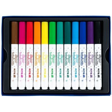 Фломастери Kite Creative Superwashable Jumbo K-1155, 12 кольорів K-1155 фото