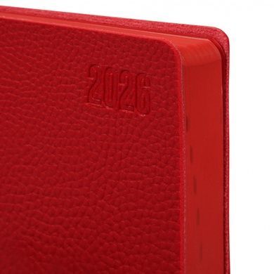 Щоденник-діловий записник А5 Leo Planner датований 2026 "Vitto", м'який, червоний, 368 сторінок (252643) 252643 фото