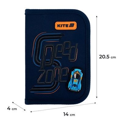 Пенал без наполнения Kite Speed Zone K25-622-4, 1 отделение, 2 отворот K25-622-4 фото